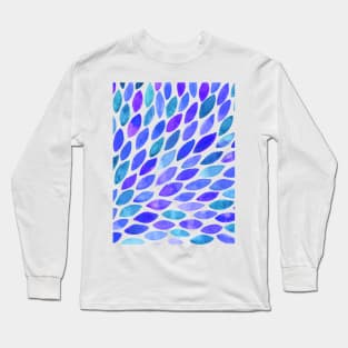 Watercolor brush strokes - blue and purple Long Sleeve T-Shirt